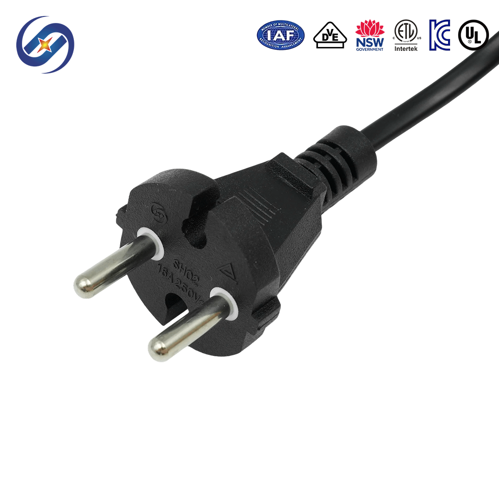 Zweikernige Stromkabel nach europäischem Standard 16A